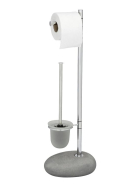 Wenko Stand WC-Garnitur Pebble Stone, grau