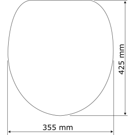 Wenko WC-Sitz Eiche, grau, MDF