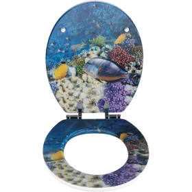 Wenko 3D WC-Sitz Fish MDF, Easy-Close