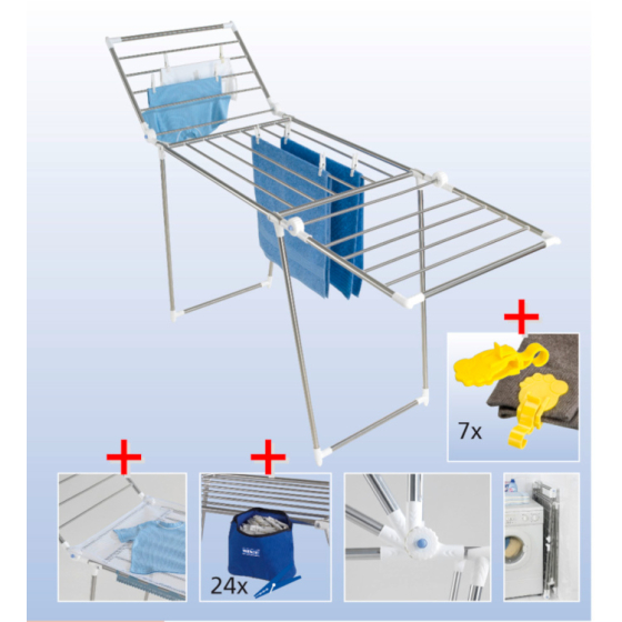 Wenko Flügel-Wäschetrockner Set, PROFI Plus