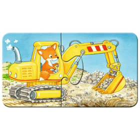 Puzzle Tierische Baustelle, 2 x 9 Teile