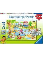 Puzzle Freizeit am See, 2 x 24 Teile