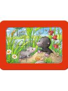 Puzzle Kleine Gartentiere, 3 x 6 Teile