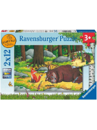 Puzzle Gruffelo und die Tiere des Waldes, 2 x 12 Teile