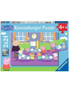 Ravensburger Kinderpuzzle - Peppa in der Schule, 2x24 Teile