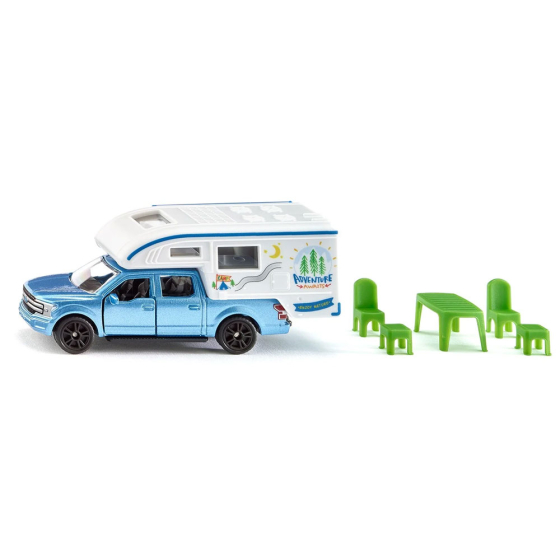 Siku Spielzeugauto Ford F150 Pick-Up Camper