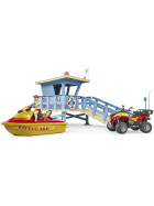 Bruder bworld Life Guard Station mit Quad & Personal Water Craft