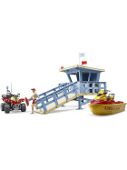 Bruder bworld Life Guard Station mit Quad & Personal Water Craft