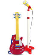 Bontempi Rockgitarre mit Standmikrofon-Verstärker