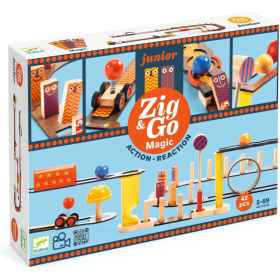 Djeco Kettenreaktionsspiel Zig & Go Junior, 43 Teile