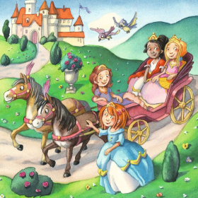 Puzzle Kleine Prinzessinnen, 3 x 49 Teile