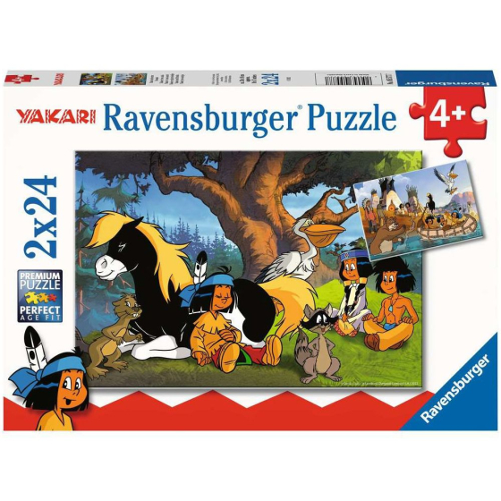 Puzzle Yakari und seine Freunde, 2 x 24 Teile