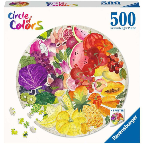 Puzzle Circle of Colors - Fruits & Vegetables, 500 Teile