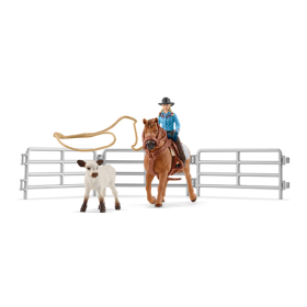 Schleich Team Roping mit Cowgirl