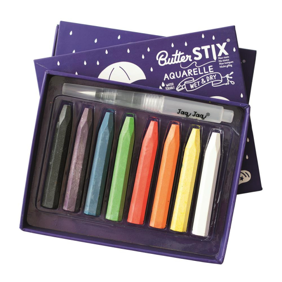 Jaq Jaq Bird 8 Kreide Butterstix mit Wasserstift aquarell