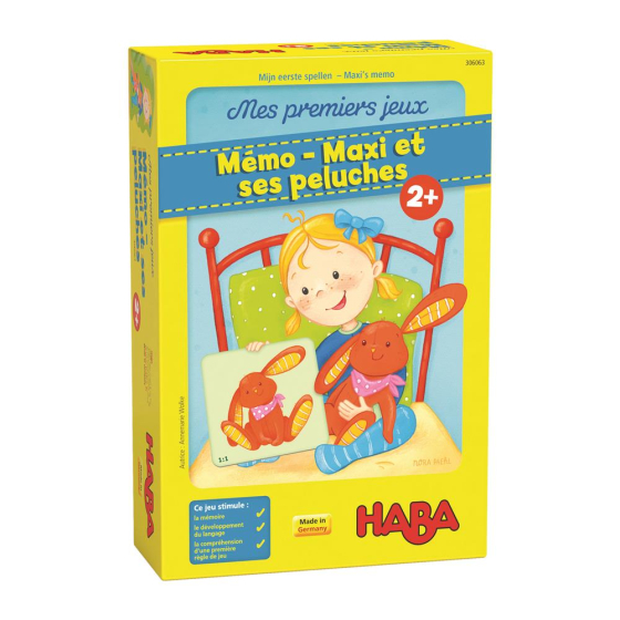 Haba Mes premiers jeux – Mémo – Maxi et ses peluches