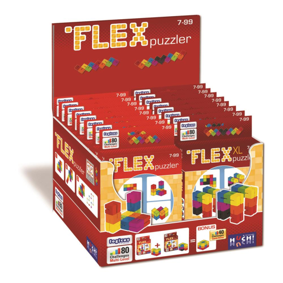 Hutter Flex Puzzler Display mit 2x9 Stück ass (d,f,e)