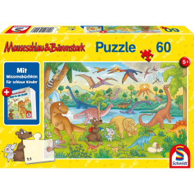 Puzzle Reise in die Urzeit 60 Teile mit Büchlein, 60...