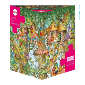 Puzzle Tree Lodges Triangular, 1000 Teile