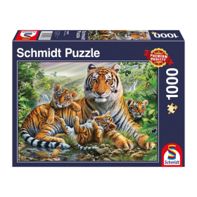 Puzzle Tiger und Welpen, 1000 Teile