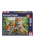 Puzzle Tiger und Welpen, 1000 Teile