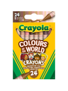 Crayola 24 Wachsmalstifte ColoursWorld Colours of the World