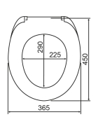 Wenko WC-Sitz Cement,  mehrfarbig