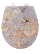 Wenko WC-Sitz Grey Marble Easy Close, Duroplast