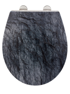 Wenko WC-Sitz Slate Rock Relief, Oberfläche Duroplast