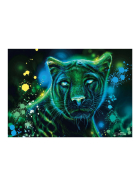 Puzzle Neon Blau grüner Panther, 1000 Teile