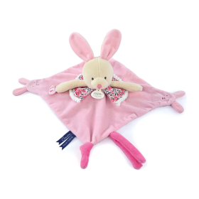 Doudou Schmusetuch Hase mit Fingerpuppe 30cm