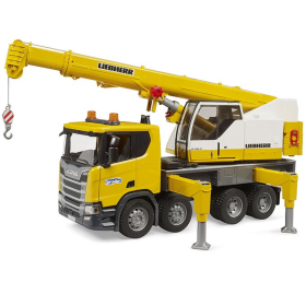 Bruder Scania Super 560R Liebherr Kran-LKW mit Light...