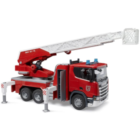 Bruder Scania Super 560R Feuerwehr mit Drehleiter & Wasserpumpe