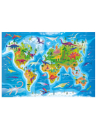 Puzzle Dinosaurier Karte, 180 Teile