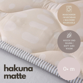 Hakuna Matte Krabbeldecke, Hygge, 1.27 x 1.27 m, Beige