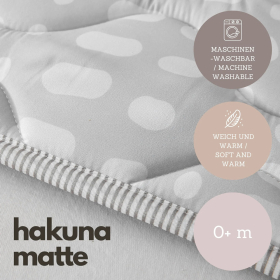 Hakuna Matte Krabbeldecke, Hygge, 1.27 x 1.27 m, Grau