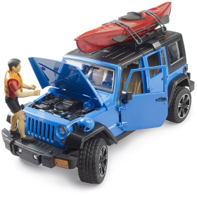 Bruder Jeep Wrangler Rubicon mit Kajak und Figur