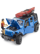 Bruder Jeep Wrangler Rubicon mit Kajak und Figur