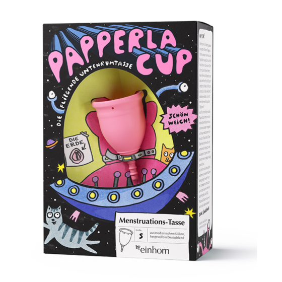 einhorn Menstruationstasse PapperlaCup Gr. S