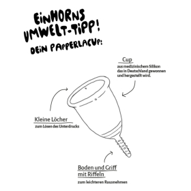 einhorn Menstruationstasse PapperlaCup Gr. S