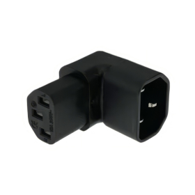 Netzadapter Winkel C14-C13, 90°, oben/unten