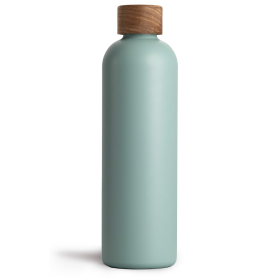 T&N Trinkflasche Edelstahl Wood Edition, 1000 ml, Aqua Turquoise