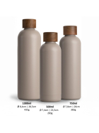 T&N Trinkflasche Edelstahl Wood Edition, 750 ml, Mud Grey