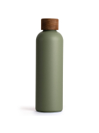 T&N Trinkflasche Edelstahl Wood Edition, 750 ml, Olive Green