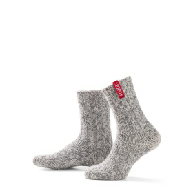 Graue Wolle Kindersocken Chillli Pepper, medium, 30-34