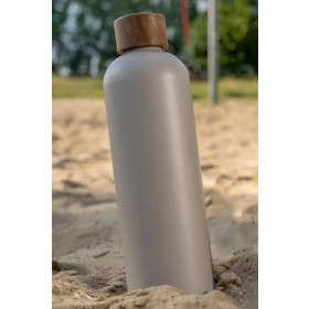 T&N Trinkflasche Edelstahl Wood Edition, 1000 ml, Mud Grey