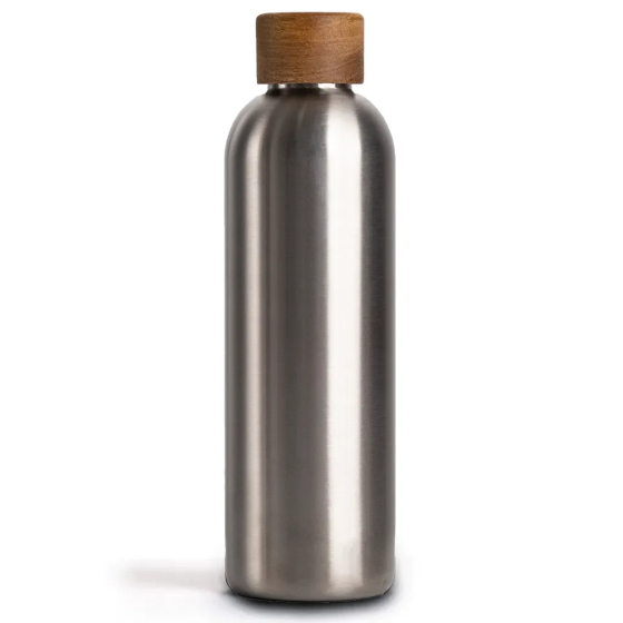 T&N Trinkflasche Edelstahl Wood Edition, 750 ml, Stainless Steel