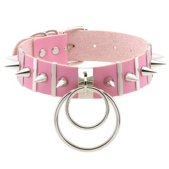 beKinky Halsband Spike Dom, pink