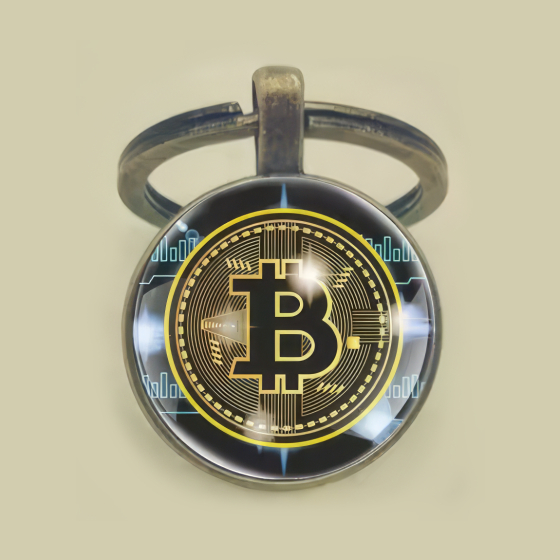 Bitcoin Schlüsselanhänger, bronze