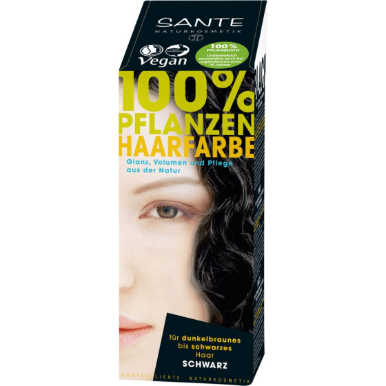 Sante Pflanzenhaarfarbe - schwarz, 100 g